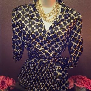 INC. -Black & Gold Blouse